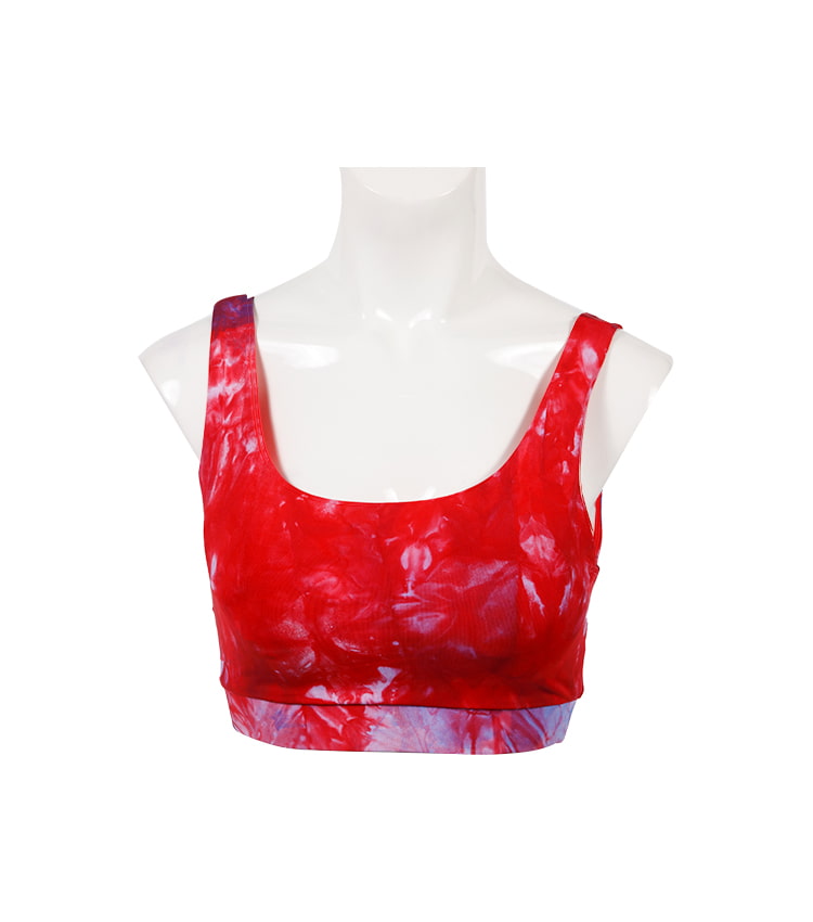 Fitness tie dye transpirable fitness mujer deportes yoga sujetador