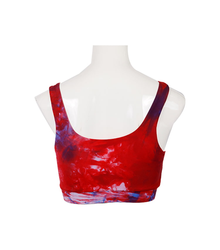 Fitness tie dye transpirable fitness mujer deportes yoga sujetador