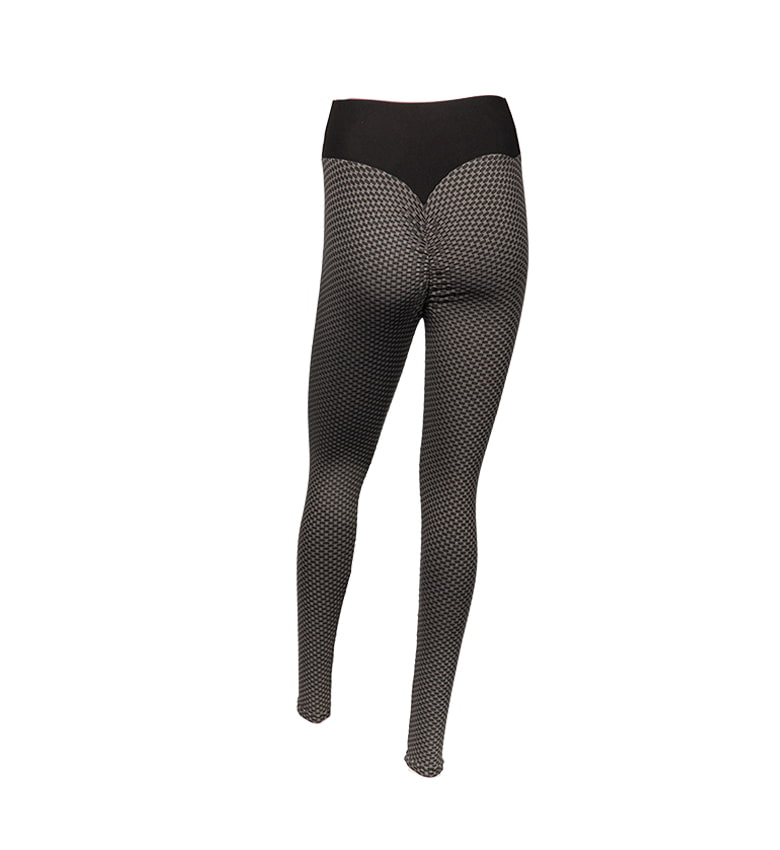 Pantalones de yoga de cintura alta con rejilla de burbujas de jacquard fitness para mujer